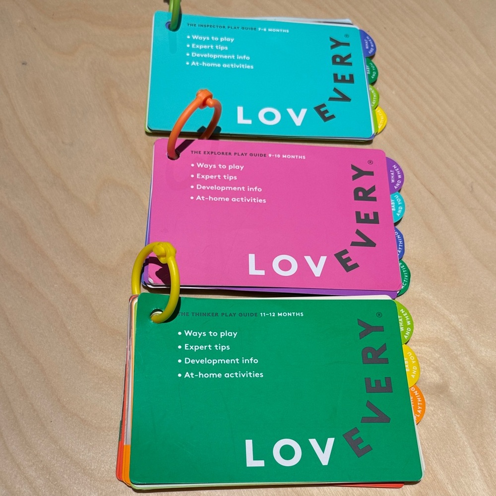 Lovevery 7-8 months, 9-10 months and 11-12 months